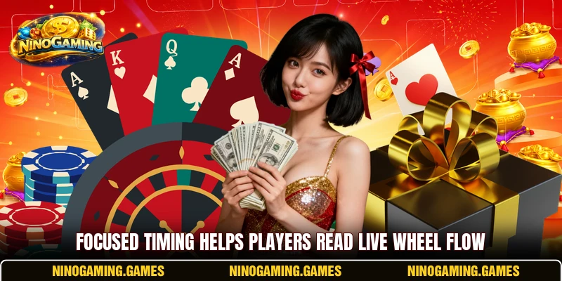 Focused timing helps players read live wheel flow