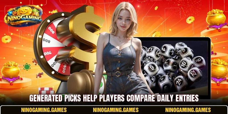 Generated picks help players compare daily entries Generated picks help players compare daily entries