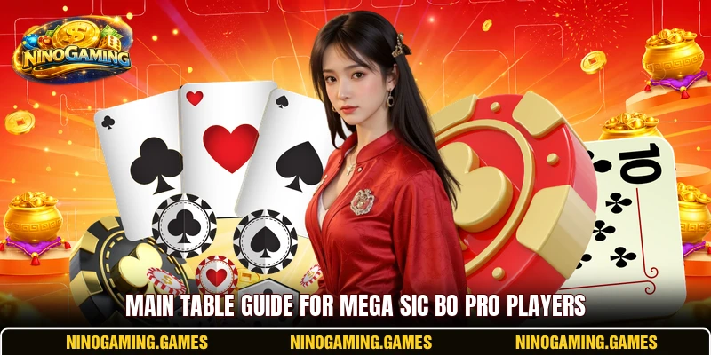 Main table guide for Mega Sic Bo Pro players