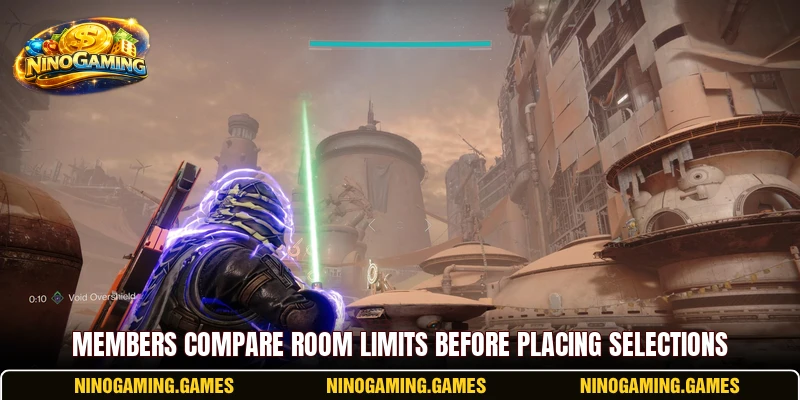 Members compare room limits before placing selections