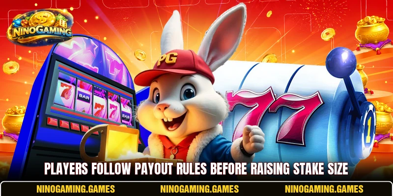 Players follow payout rules before raising stake size Players follow payout rules before raising stake size