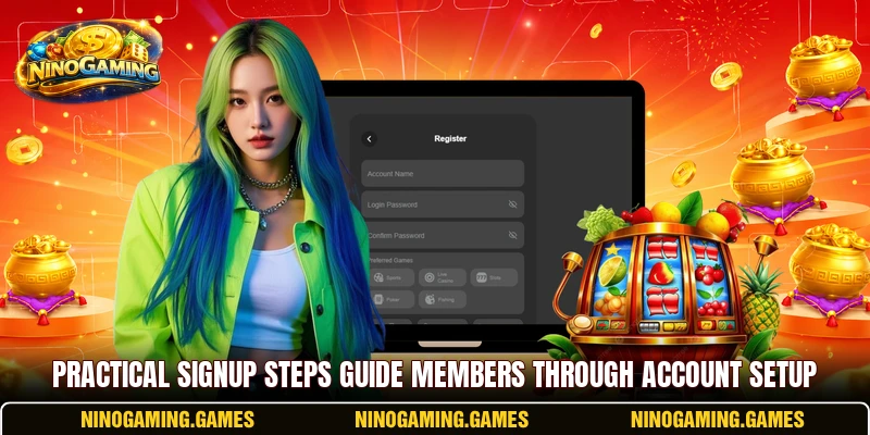 Practical signup steps guide members through account setup Practical signup steps guide members through account setup