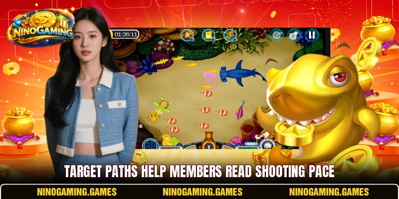 Target paths help members read shooting pace Target paths help members read shooting pace